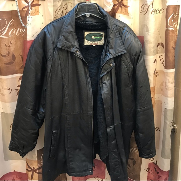 Glomax 1001 Zip Series Other - Plus size “Big Man” black leather jacket